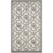 Safavieh Amherst 3' X 5' Polypropylene Power Loomed Rug in Ivory and Gray