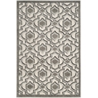 Safavieh Amherst 4' X 6' Polypropylene Power Loomed Rug in Ivory and Gray