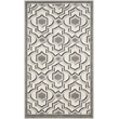 Safavieh Amherst 5' X 8' Polypropylene Power Loomed Rug in Ivory and Gray