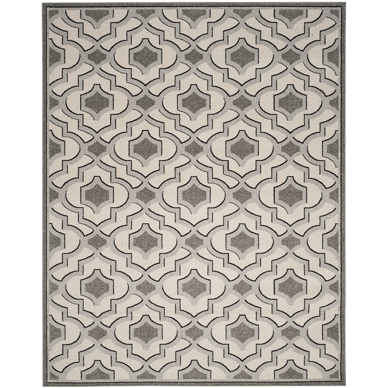 Safavieh Amherst 6' X 9' Polypropylene Power Loomed Rug in Ivory and Gray