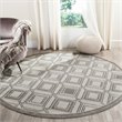 Safavieh Amherst 7' X 7' Round Rug in Ivory and Light Gray