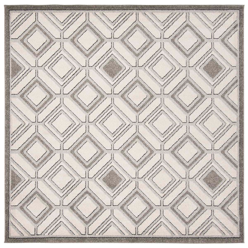 Safavieh Amherst 7' X 7' Square Rug in Ivory and Light Gray