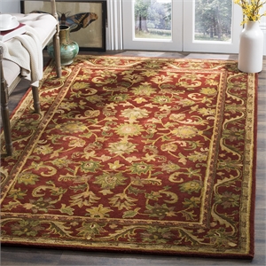 Safavieh Antiquity 9' X 12' Hand Tufted Wool Pile Rug in Red and Red
