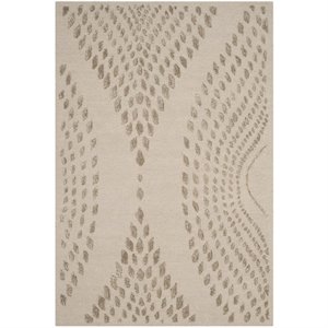 Safavieh Bella 6' X 9' Hand Tufted Wool Pile Rug in Sand and Brown