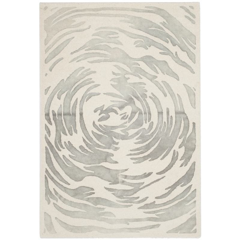 Safavieh Bella 3' X 5' Hand Tufted Wool Pile Rug in Ivory and Gray