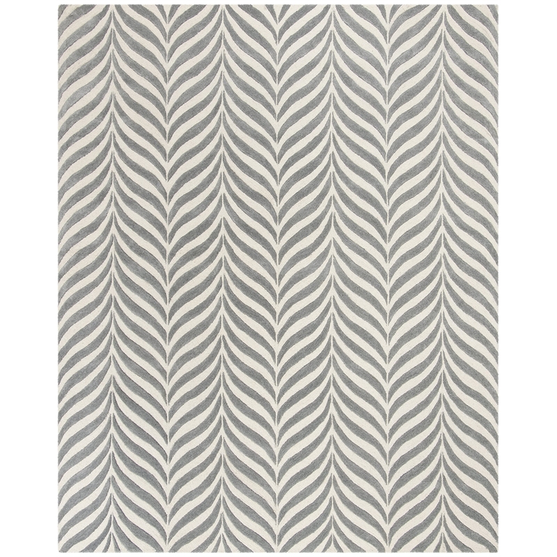 Safavieh Bella 6' X 9' Hand Tufted Wool Pile Rug in Ivory and Gray
