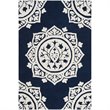 Safavieh Bella 6' X 9' Hand Tufted Wool Pile Rug in Navy and Ivory