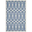 Safavieh Bella 6' X 9' Hand Tufted Wool Pile Rug in Blue and Ivory
