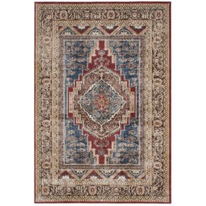 Safavieh Bijar 5' 3&quot X 7' 6&quot Rug in Royal and Brown