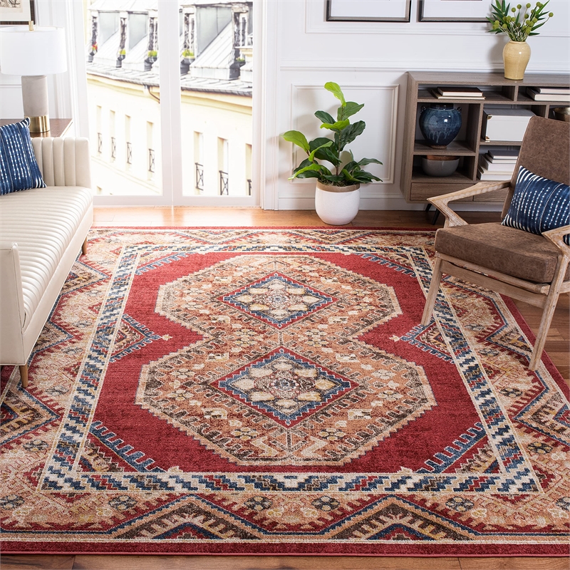 Safavieh Bijar 3' X 5' Rug in Red and Rust