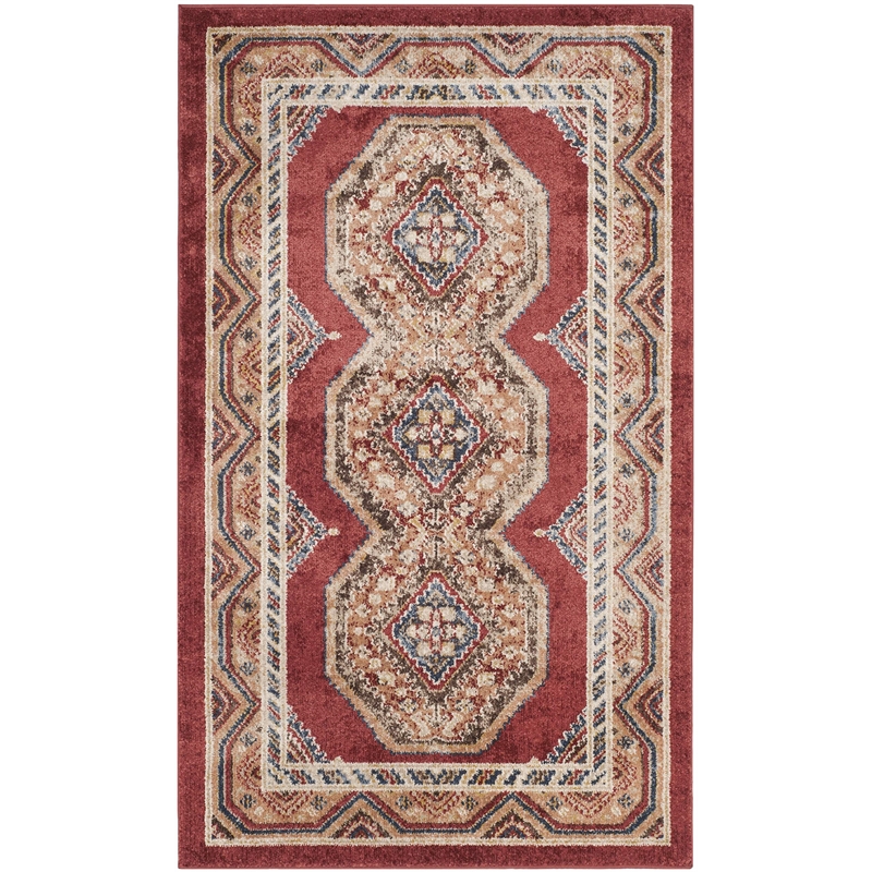 Safavieh Bijar 3' X 5' Rug in Red and Rust