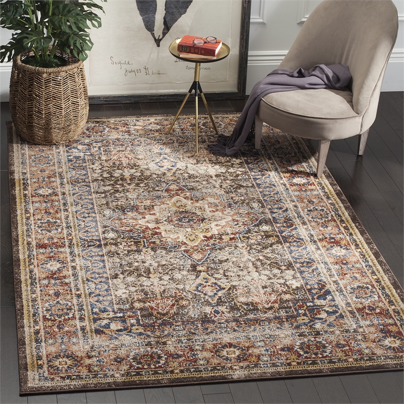 Safavieh Bijar 4' X 6' Rug in Brown and Rust