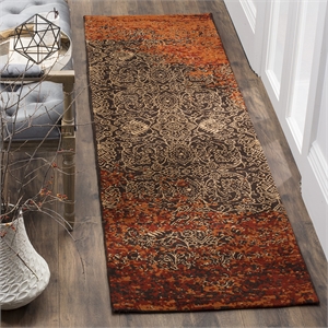 Safavieh Classic Vintage 2' 3&quot X 8' Rug in Rust and Brown