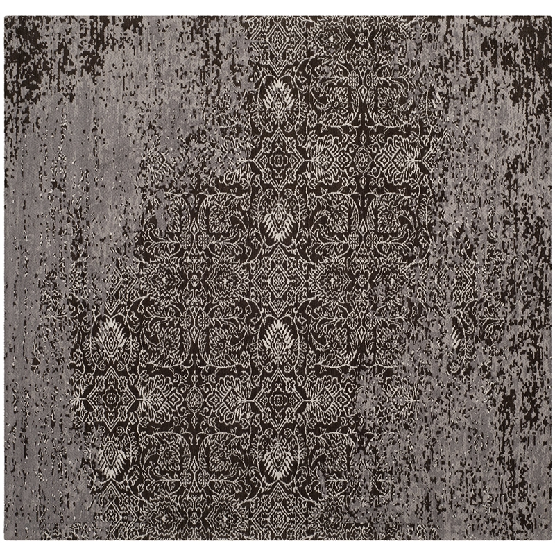 Safavieh Classic Vintage 6' X 6' Square Rug in Silver and Brown