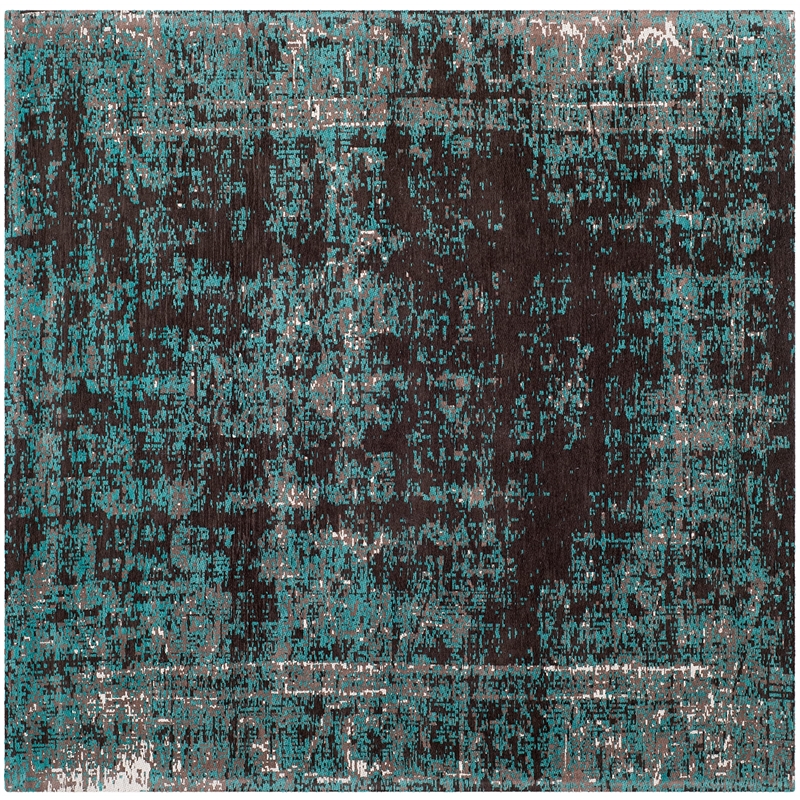 Safavieh Classic Vintage 6' X 6' Square Rug in Teal and Brown