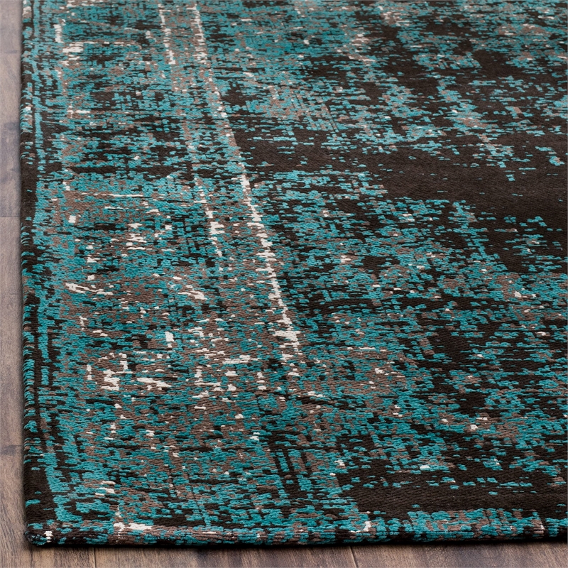 Safavieh Classic Vintage 6' X 6' Square Rug in Teal and Brown