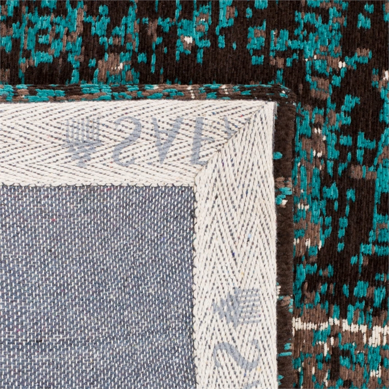 Safavieh Classic Vintage 6' X 6' Square Rug in Teal and Brown