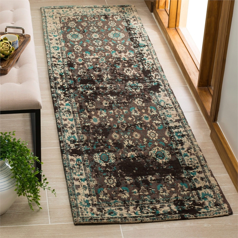 Safavieh Classic Vintage 5' X 8' Rug in Teal and Beige