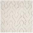 Safavieh Casablanca Shag 6' X 6' Square Hand Woven Rug in Ivory