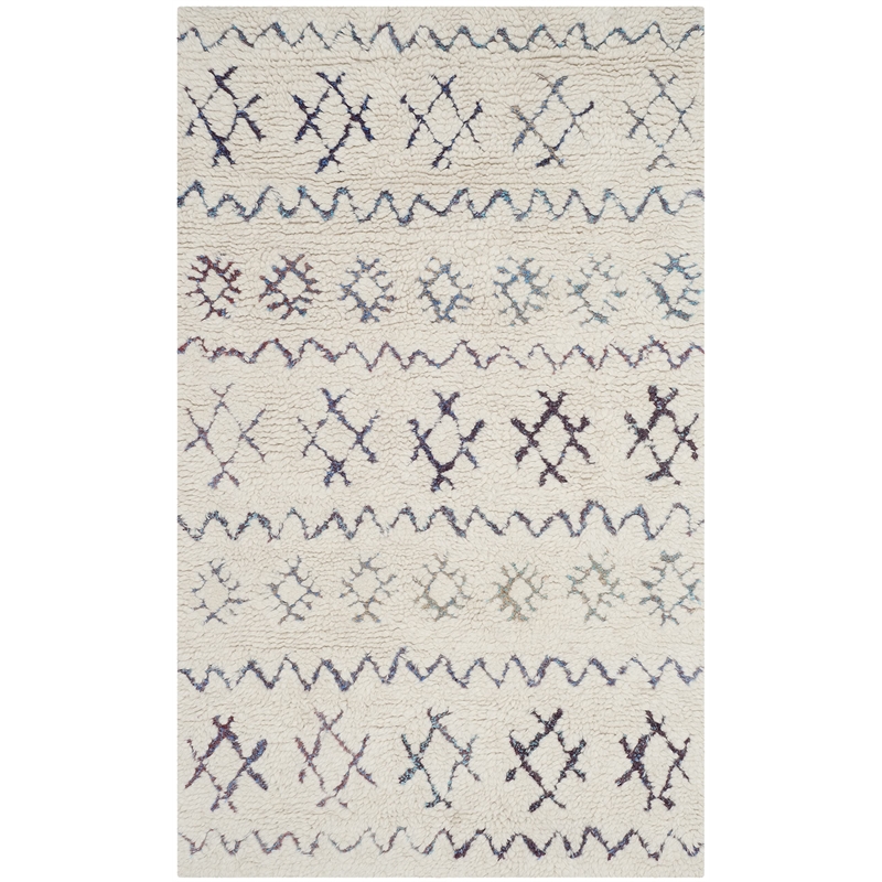 Safavieh Casablanca Shag 3' X 5' Hand Woven Rug in Ivory