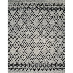 Safavieh Casablanca Shag 4' X 6' Hand Tufted Rug in Gray and Charcoal