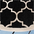 Safavieh Courtyard 4' X 4' Round Rug in Blue and Beige
