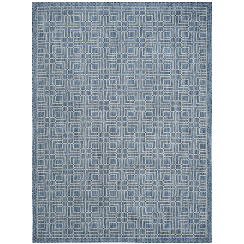Safavieh Courtyard 8' X 11' Rug in Navy and Gray