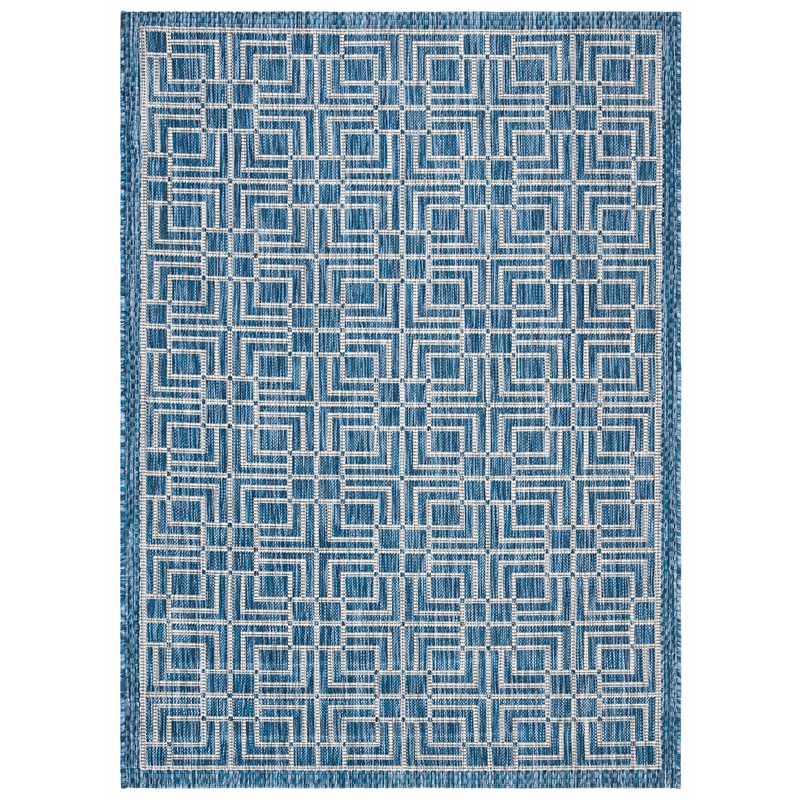 Safavieh Courtyard 8' X 11' Rug in Navy and Gray