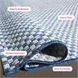 Safavieh Courtyard 8' X 11' Rug in Blue and Light Gray