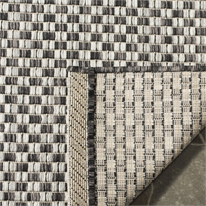 Safavieh Courtyard 2' X 3' 7&quot Rug in Black and Light Gray