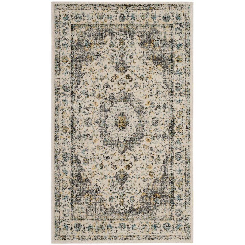 Safavieh Evoke 4' X 6' Rug in Gray and Gold