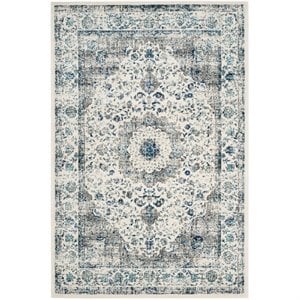 Safavieh Evoke 9' X 9' Round Rug in Gray and Ivory