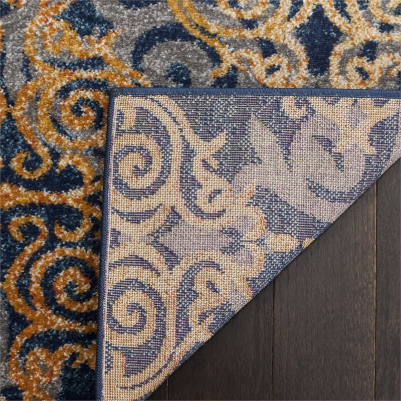 Safavieh Evoke 4' X 6' Rug in Blue and Orange