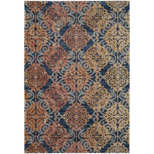 Safavieh Evoke 4' X 6' Rug in Blue and Orange