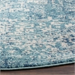 Safavieh Evoke 9' X 9' Round Rug in Blue and Ivory