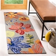 Safavieh Four Seasons 2' X 6' Hand Hooked Rug in Gray and Orange