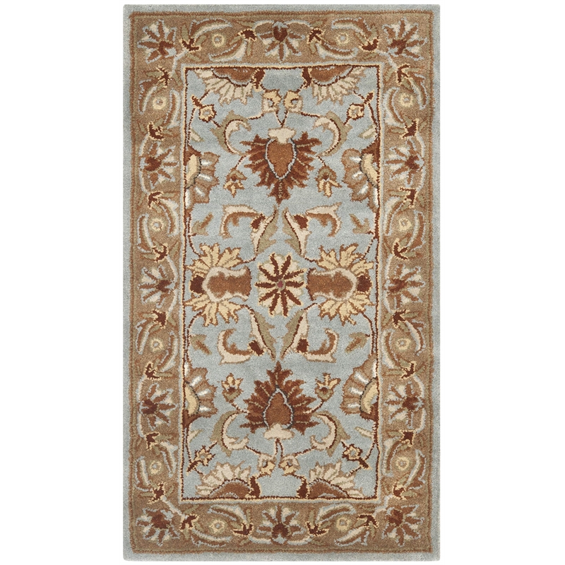 Safavieh Heritage 2' X 3' Hand Tufted Wool Pile Rug in Blue and Beige