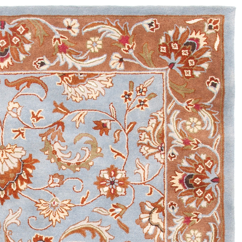 Safavieh Heritage 2' X 3' Hand Tufted Wool Pile Rug in Blue and Beige