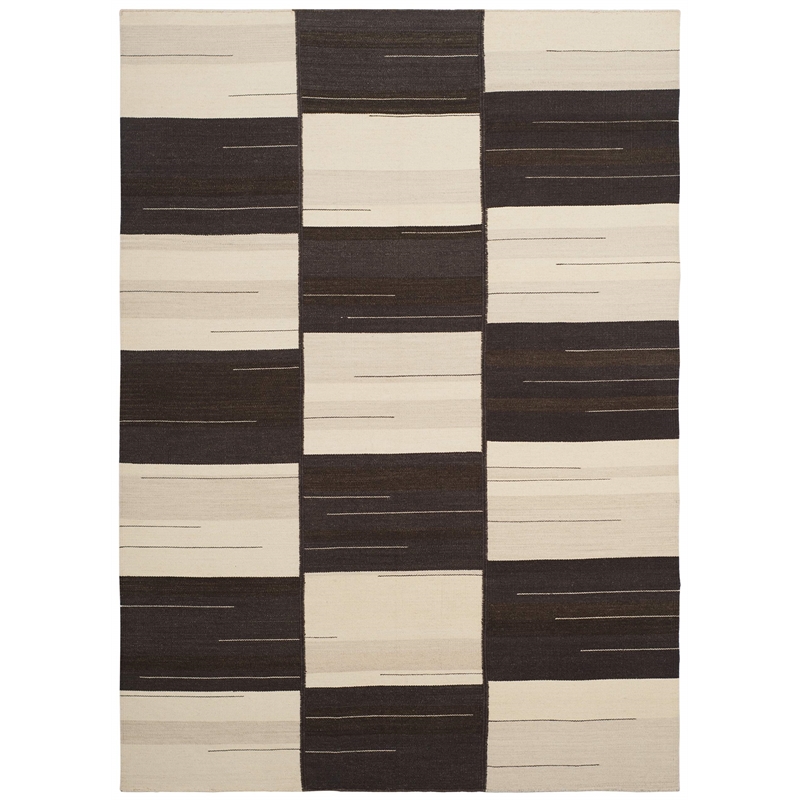 Safavieh Kilim 5' X 8' Hand Woven Wool Pile Rug in Beige and Brown