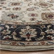 Safavieh Lyndhurst 7' X 7' Round Rug in Cream and Navy
