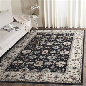 Safavieh Lyndhurst 7' X 7' Square Rug in Navy and Creme