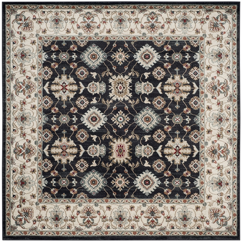 Safavieh Lyndhurst 7' X 7' Square Rug in Navy and Creme