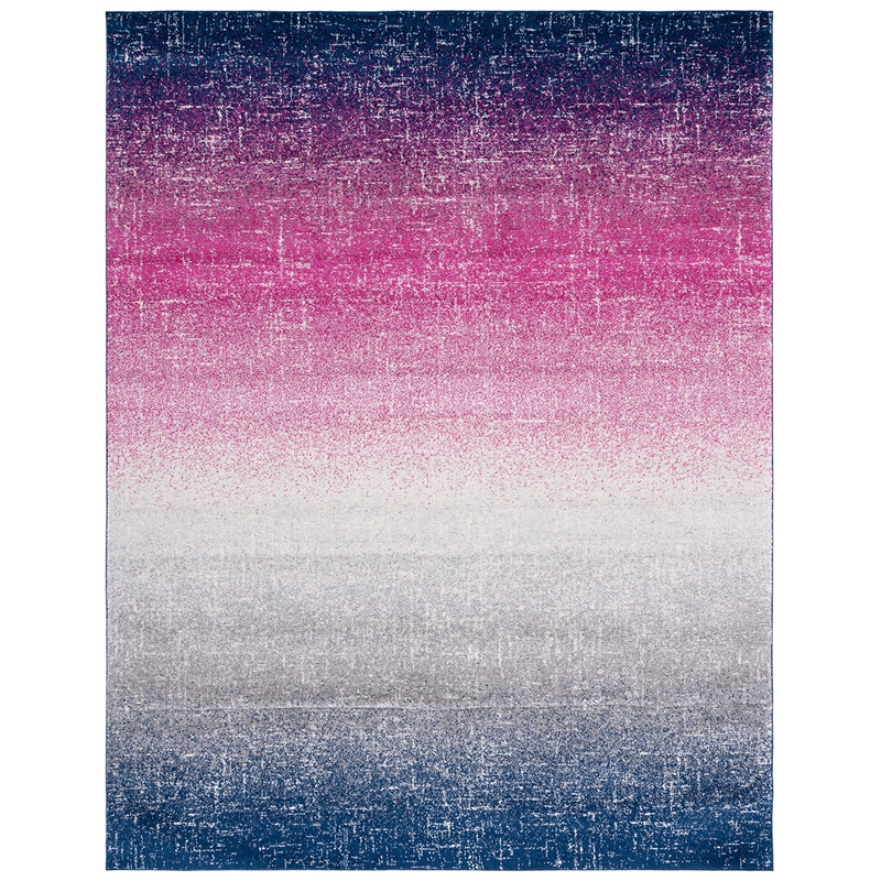 Safavieh Madison 9' X 12' Rug in Fuchsia and Navy