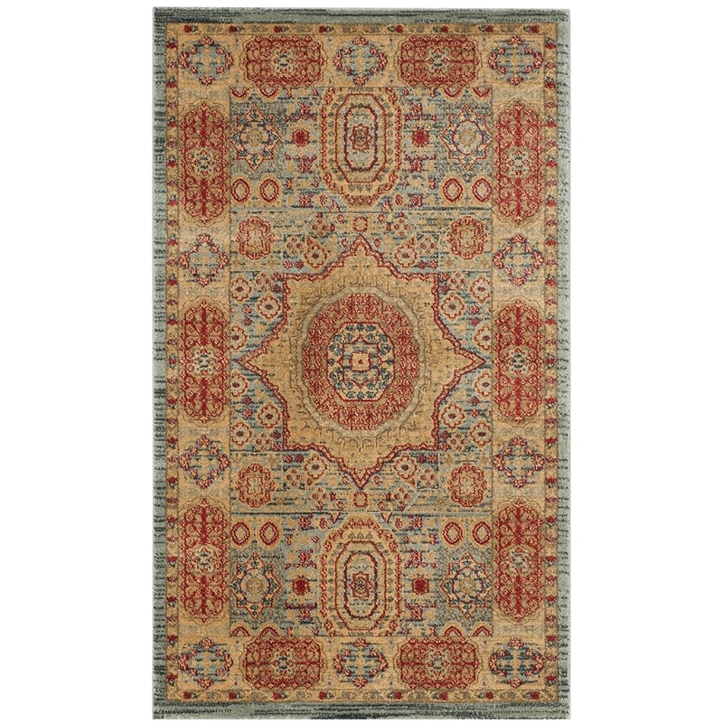 Safavieh Mahal 3' X 5' Rug in Navy and Red