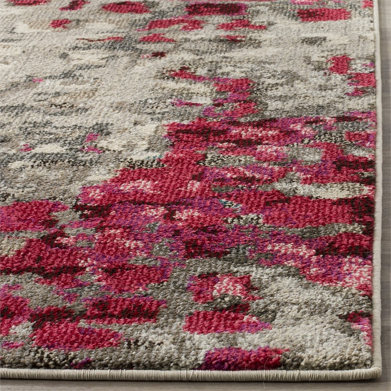 Safavieh Monaco 8' X 11' Rug in Gray and Fuchsia
