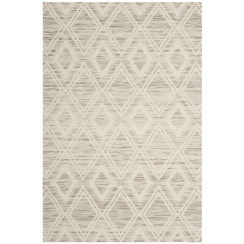 Safavieh Marbella 4' X 6' Hand Woven Wool Rug in Light Brown and Ivory