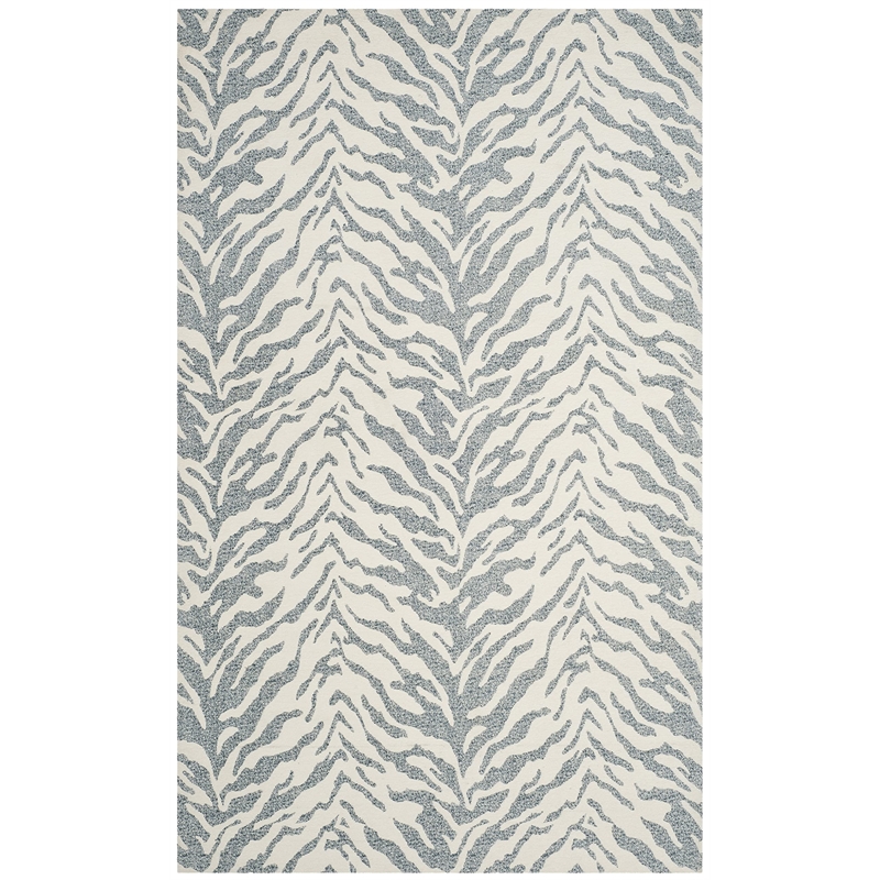Safavieh Marbella 5' X 8' Hand Woven Rug in Light Gray and Ivory