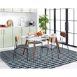 Safavieh Montauk 3' X 5' Hand Woven Cotton Rug in Ivory Blue and Black