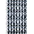 Safavieh Montauk 3' X 5' Hand Woven Cotton Rug in Ivory Blue and Black