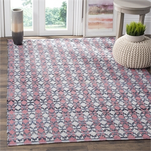 Safavieh Montauk 5' X 8' Hand Woven Cotton Pile Rug in Coral